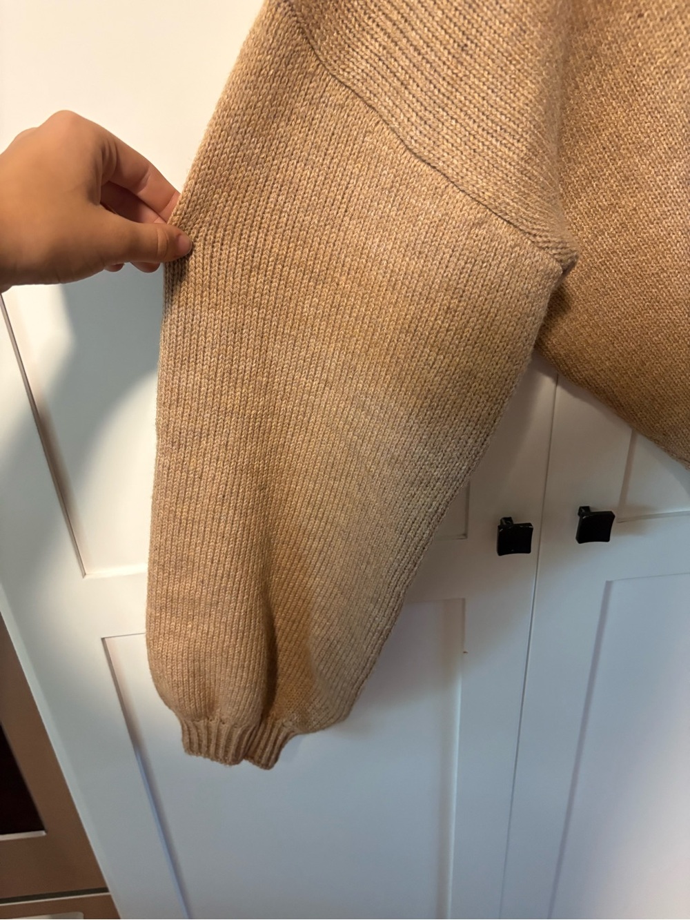 Alice Blue Camel Flower-Appliqué Crewneck Sweater - Picture 8 of 8